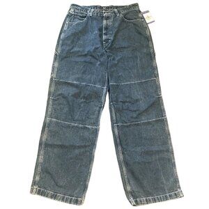 G.H. Bass Carpenter Jeans Reinforced Knee Hammer Loop Dark Wash Mens 34x32